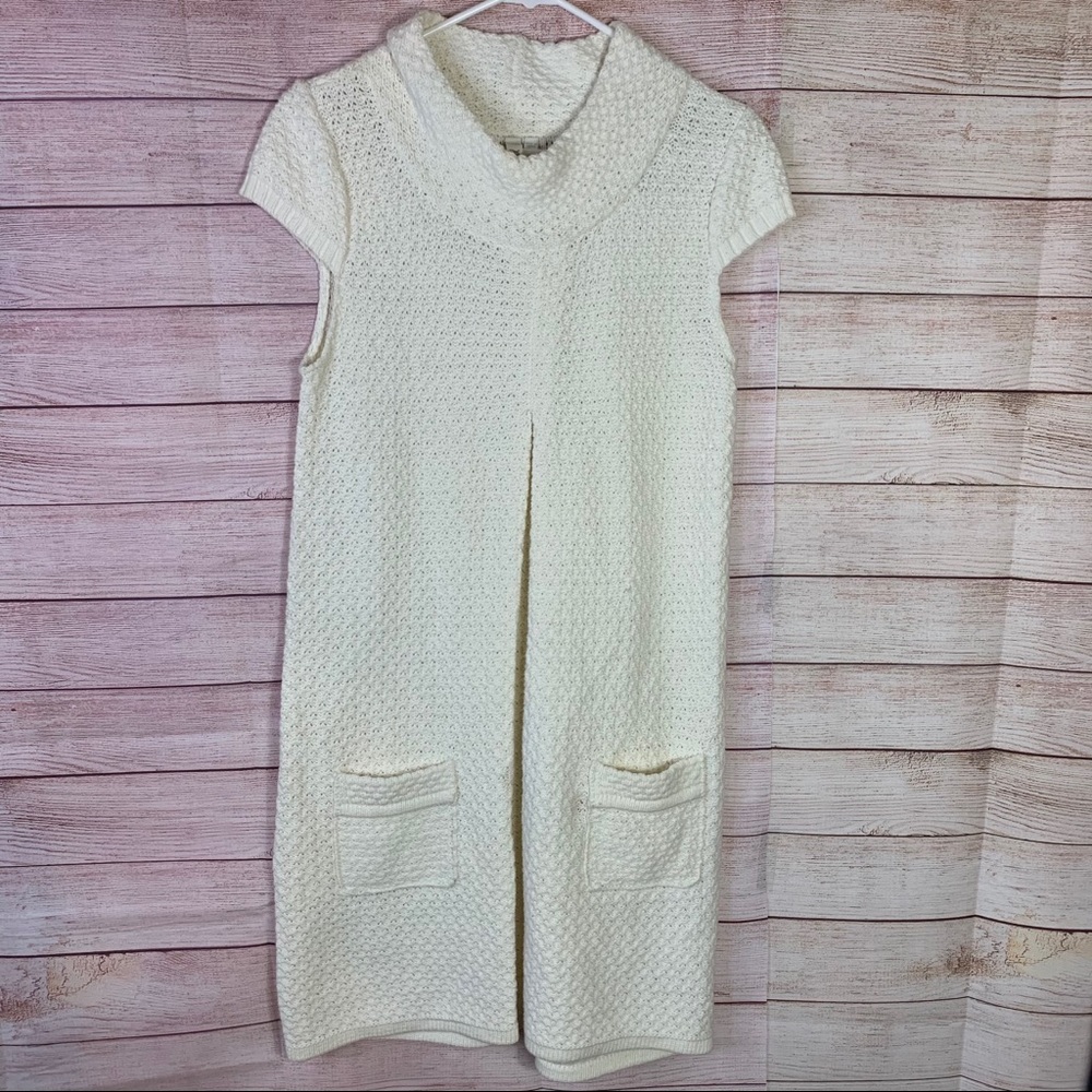 Fossil‎ Off White Cap Sleeve Sweater Dress Medium